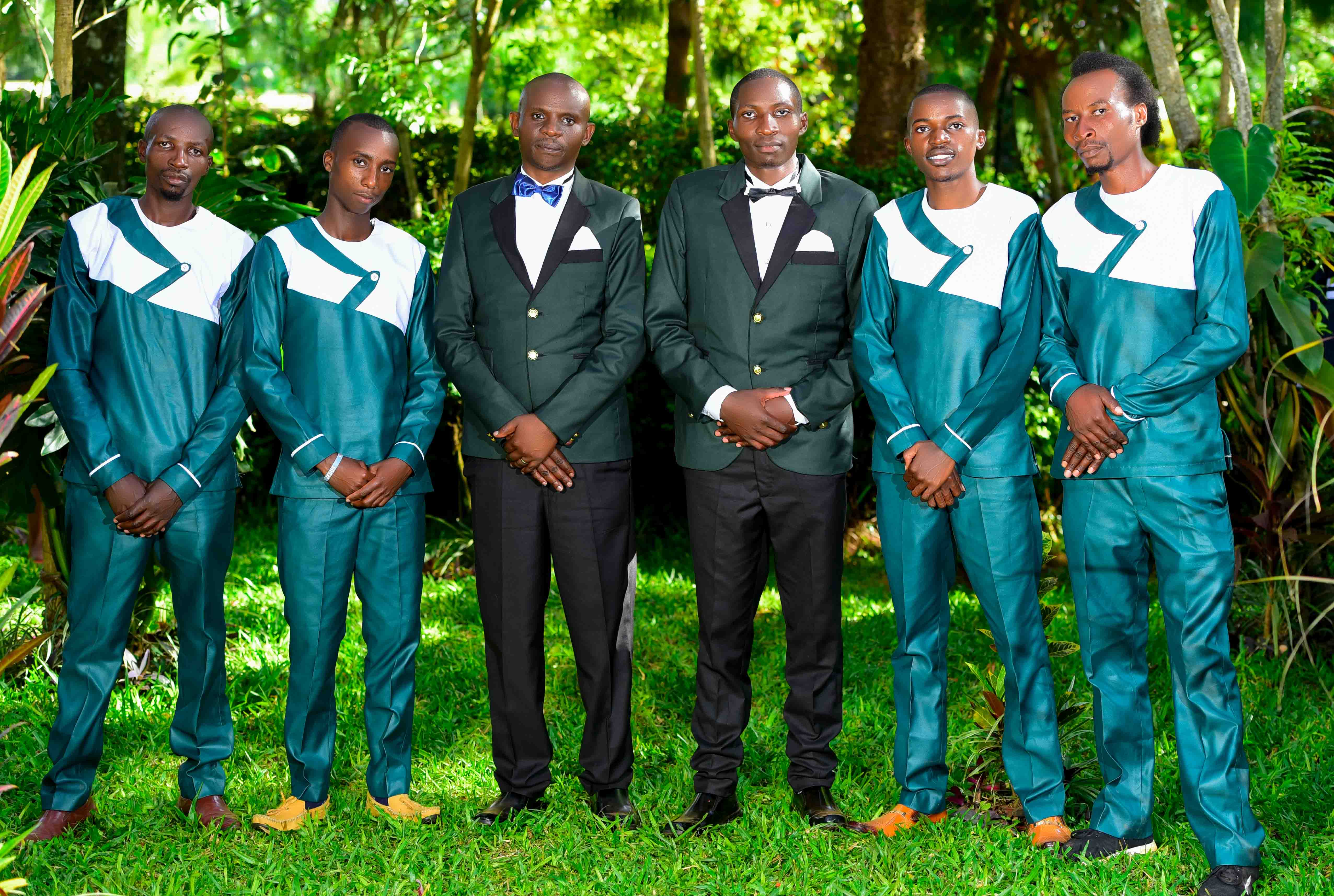 Bride and groom first look moment